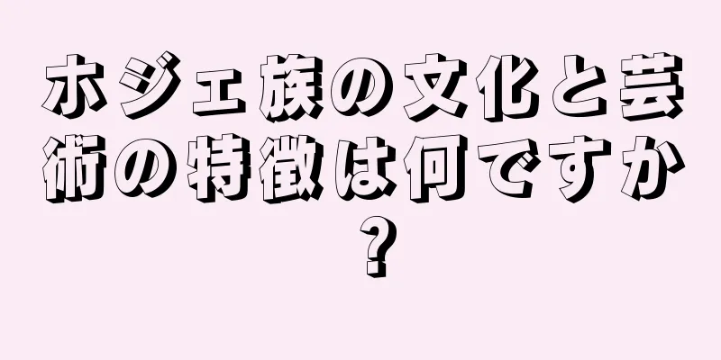 ホジェ族の文化と芸術の特徴は何ですか？