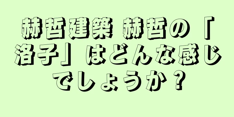 赫哲建築 赫哲の「洛子」はどんな感じでしょうか？