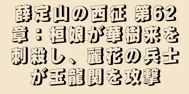 薛定山の西征 第62章：桓娘が華樹来を刺殺し、麗花の兵士が玉龍関を攻撃