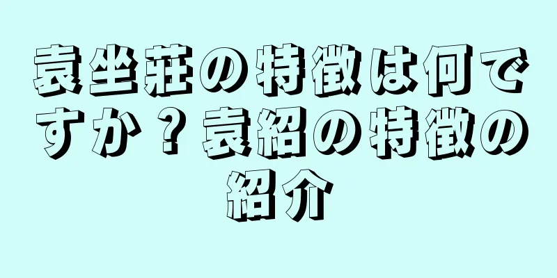 袁坐莊の特徴は何ですか？袁紹の特徴の紹介