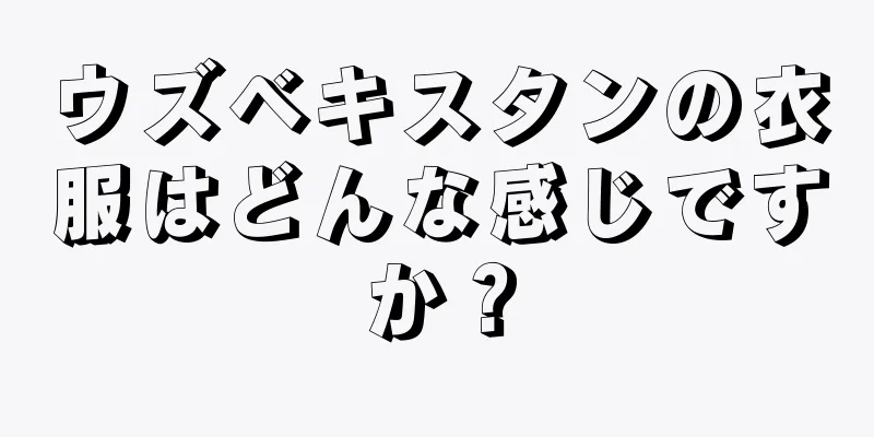 ウズベキスタンの衣服はどんな感じですか？