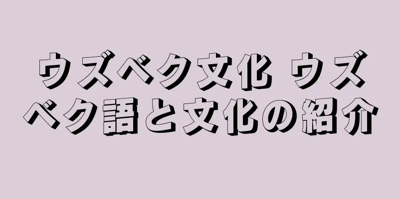 ウズベク文化 ウズベク語と文化の紹介