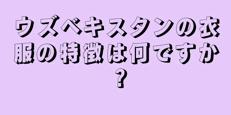 ウズベキスタンの衣服の特徴は何ですか？