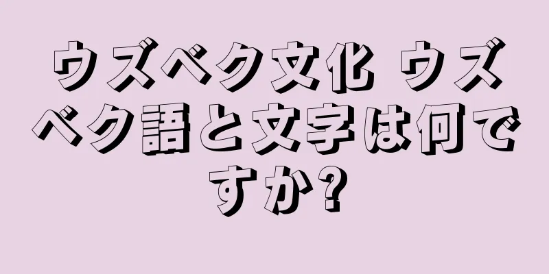 ウズベク文化 ウズベク語と文字は何ですか?