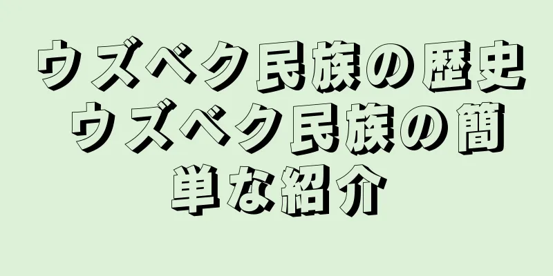 ウズベク民族の歴史 ウズベク民族の簡単な紹介