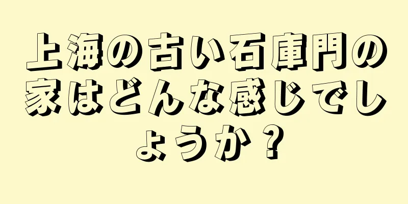 上海の古い石庫門の家はどんな感じでしょうか？