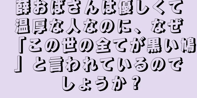 薛おばさんは優しくて温厚な人なのに、なぜ「この世の全てが黒い鳩」と言われているのでしょうか？