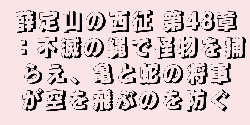 薛定山の西征 第48章：不滅の縄で怪物を捕らえ、亀と蛇の将軍が空を飛ぶのを防ぐ
