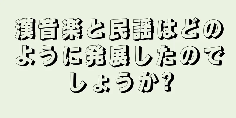 漢音楽と民謡はどのように発展したのでしょうか?