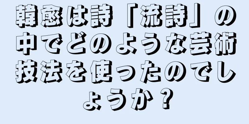 韓愈は詩「流詩」の中でどのような芸術技法を使ったのでしょうか？