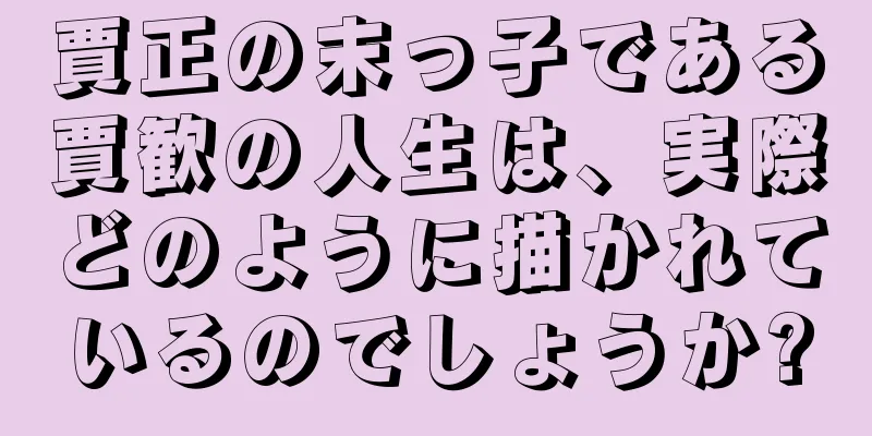 賈正の末っ子である賈歓の人生は、実際どのように描かれているのでしょうか?