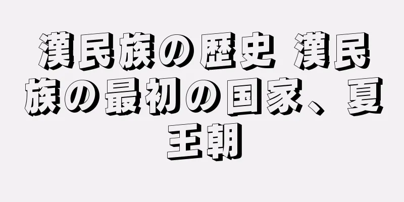 漢民族の歴史 漢民族の最初の国家、夏王朝