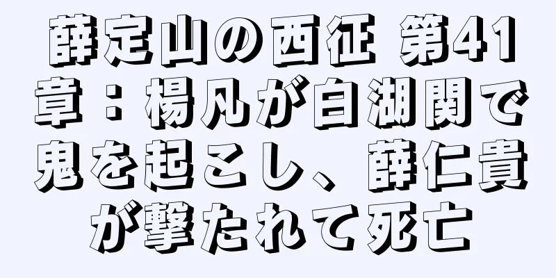 薛定山の西征 第41章：楊凡が白湖関で鬼を起こし、薛仁貴が撃たれて死亡