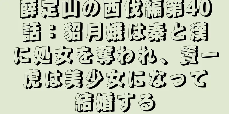薛定山の西伐編第40話：貂月娥は秦と漢に処女を奪われ、竇一虎は美少女になって結婚する
