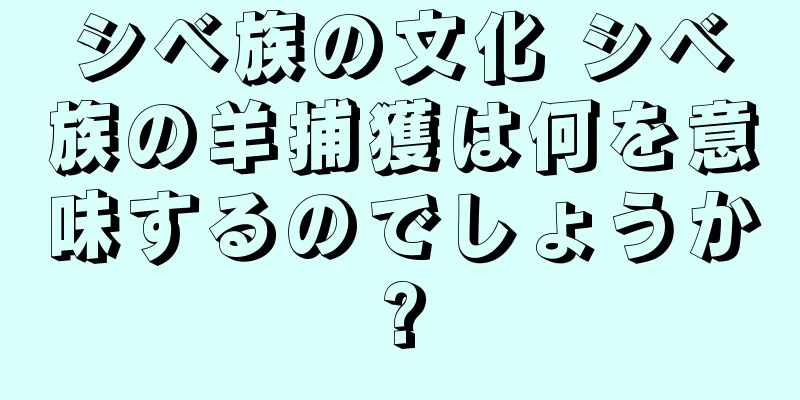 シベ族の文化 シベ族の羊捕獲は何を意味するのでしょうか?