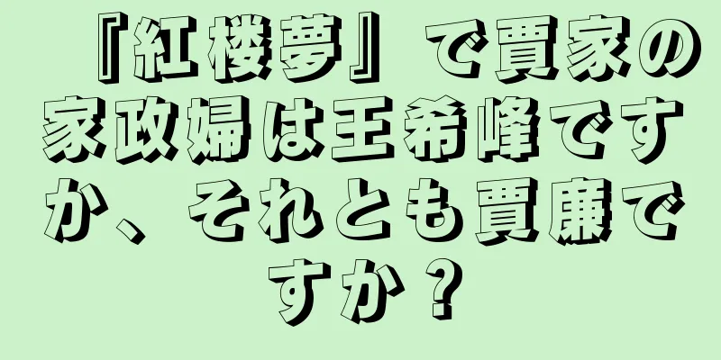 『紅楼夢』で賈家の家政婦は王希峰ですか、それとも賈廉ですか？