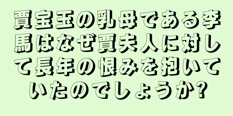 賈宝玉の乳母である李馬はなぜ賈夫人に対して長年の恨みを抱いていたのでしょうか?