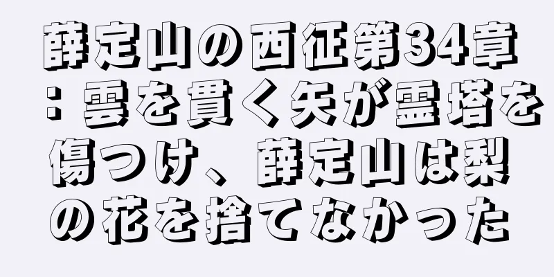 薛定山の西征第34章：雲を貫く矢が霊塔を傷つけ、薛定山は梨の花を捨てなかった