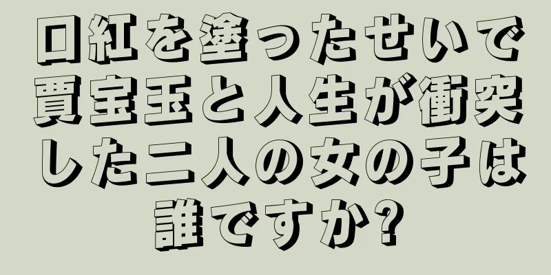 口紅を塗ったせいで賈宝玉と人生が衝突した二人の女の子は誰ですか?