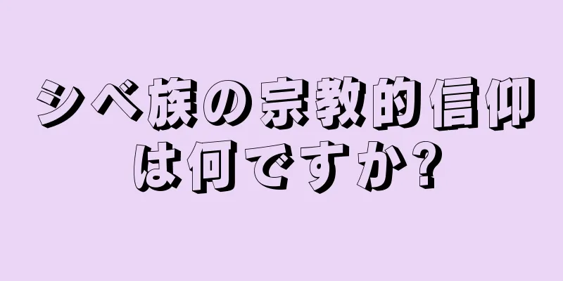 シベ族の宗教的信仰は何ですか?