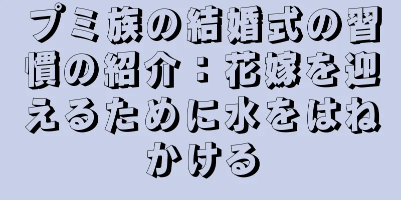 プミ族の結婚式の習慣の紹介：花嫁を迎えるために水をはねかける