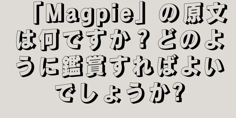 「Magpie」の原文は何ですか？どのように鑑賞すればよいでしょうか?