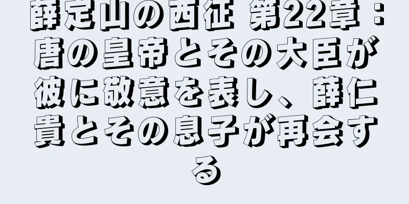 薛定山の西征 第22章：唐の皇帝とその大臣が彼に敬意を表し、薛仁貴とその息子が再会する
