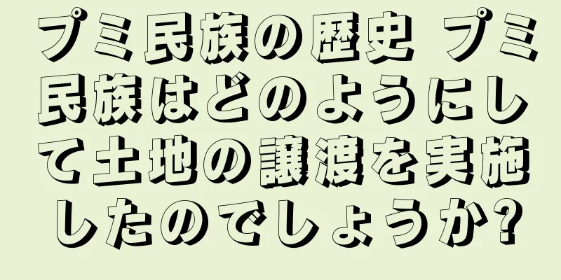 プミ民族の歴史 プミ民族はどのようにして土地の譲渡を実施したのでしょうか?