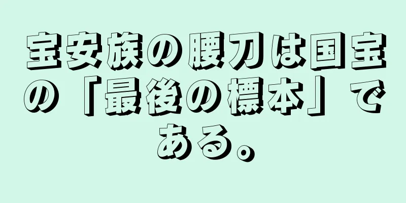 宝安族の腰刀は国宝の「最後の標本」である。