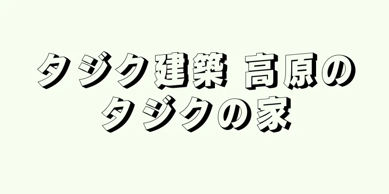 タジク建築 高原のタジクの家