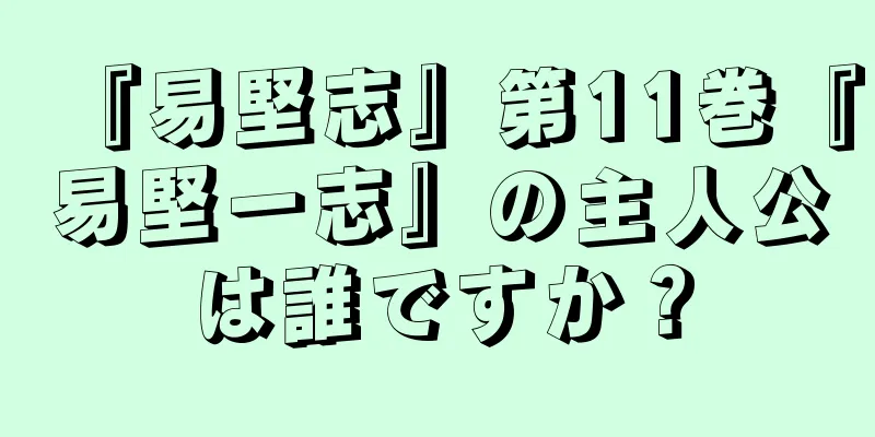 『易堅志』第11巻『易堅一志』の主人公は誰ですか？
