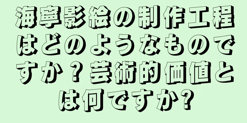 海寧影絵の制作工程はどのようなものですか？芸術的価値とは何ですか?