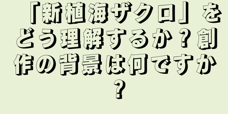 「新植海ザクロ」をどう理解するか？創作の背景は何ですか？