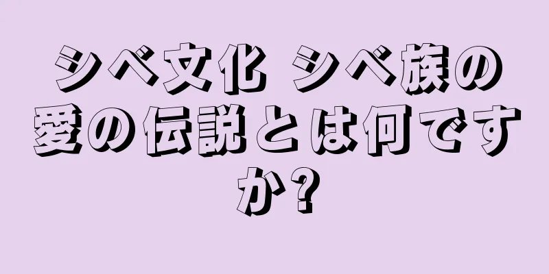 シベ文化 シベ族の愛の伝説とは何ですか?