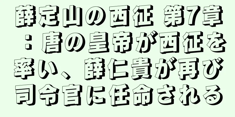 薛定山の西征 第7章：唐の皇帝が西征を率い、薛仁貴が再び司令官に任命される