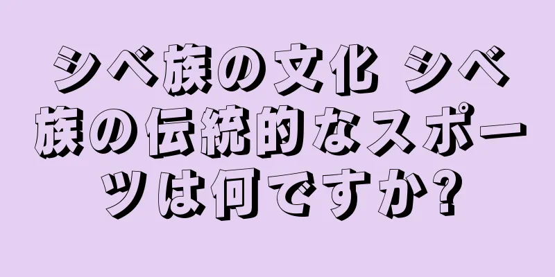 シベ族の文化 シベ族の伝統的なスポーツは何ですか?