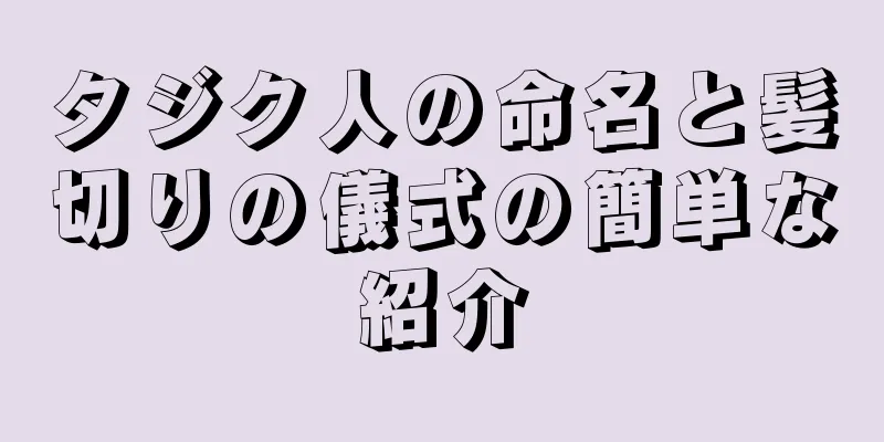 タジク人の命名と髪切りの儀式の簡単な紹介