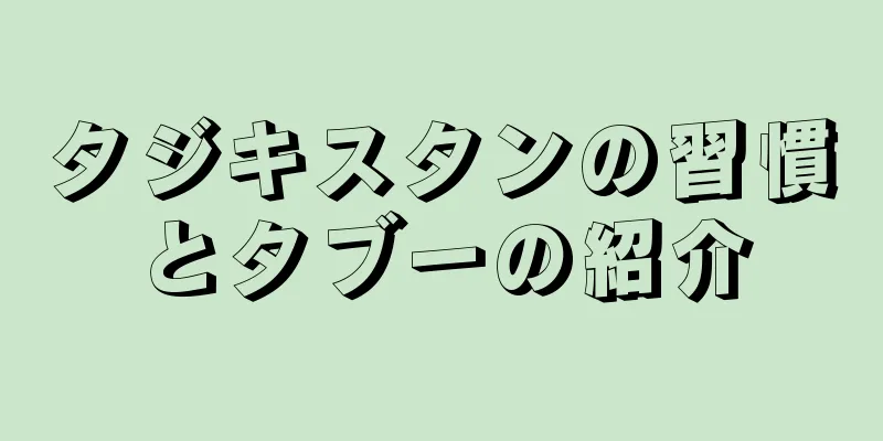 タジキスタンの習慣とタブーの紹介