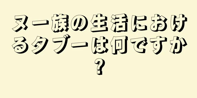 ヌー族の生活におけるタブーは何ですか?