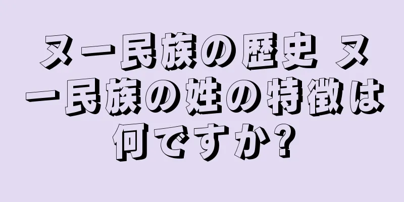 ヌー民族の歴史 ヌー民族の姓の特徴は何ですか?