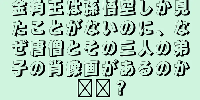 金角王は孫悟空しか見たことがないのに、なぜ唐僧とその三人の弟子の肖像画があるのか​​？