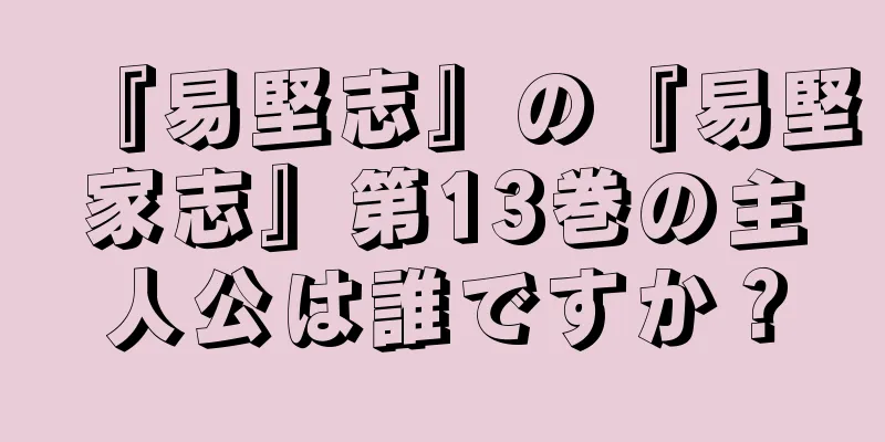 『易堅志』の『易堅家志』第13巻の主人公は誰ですか？