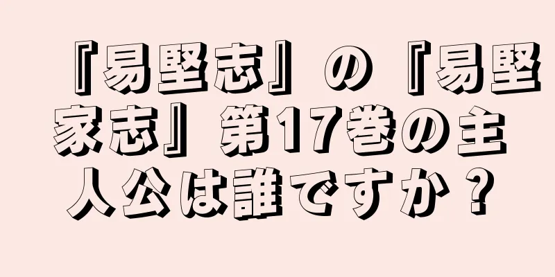 『易堅志』の『易堅家志』第17巻の主人公は誰ですか？