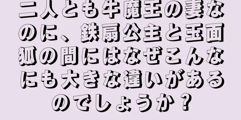二人とも牛魔王の妻なのに、鉄扇公主と玉面狐の間にはなぜこんなにも大きな違いがあるのでしょうか？
