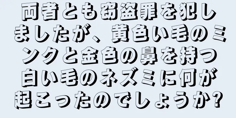 両者とも窃盗罪を犯しましたが、黄色い毛のミンクと金色の鼻を持つ白い毛のネズミに何が起こったのでしょうか?