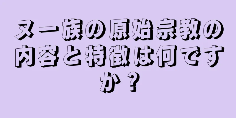 ヌー族の原始宗教の内容と特徴は何ですか？