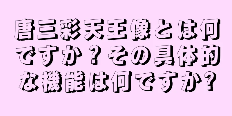 唐三彩天王像とは何ですか？その具体的な機能は何ですか?