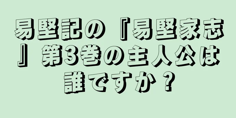 易堅記の『易堅家志』第3巻の主人公は誰ですか？