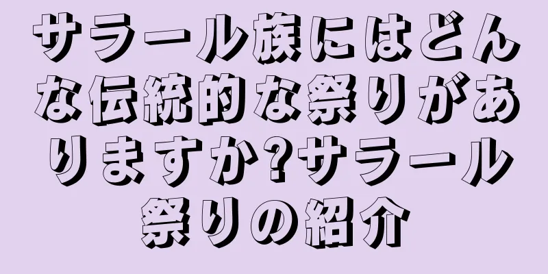 サラール族にはどんな伝統的な祭りがありますか?サラール祭りの紹介