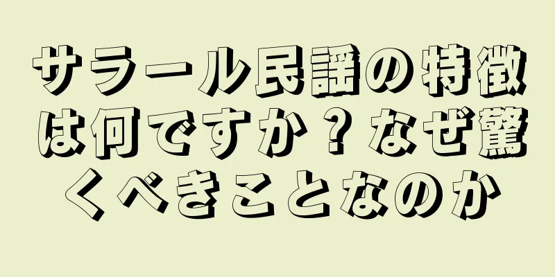 サラール民謡の特徴は何ですか？なぜ驚くべきことなのか